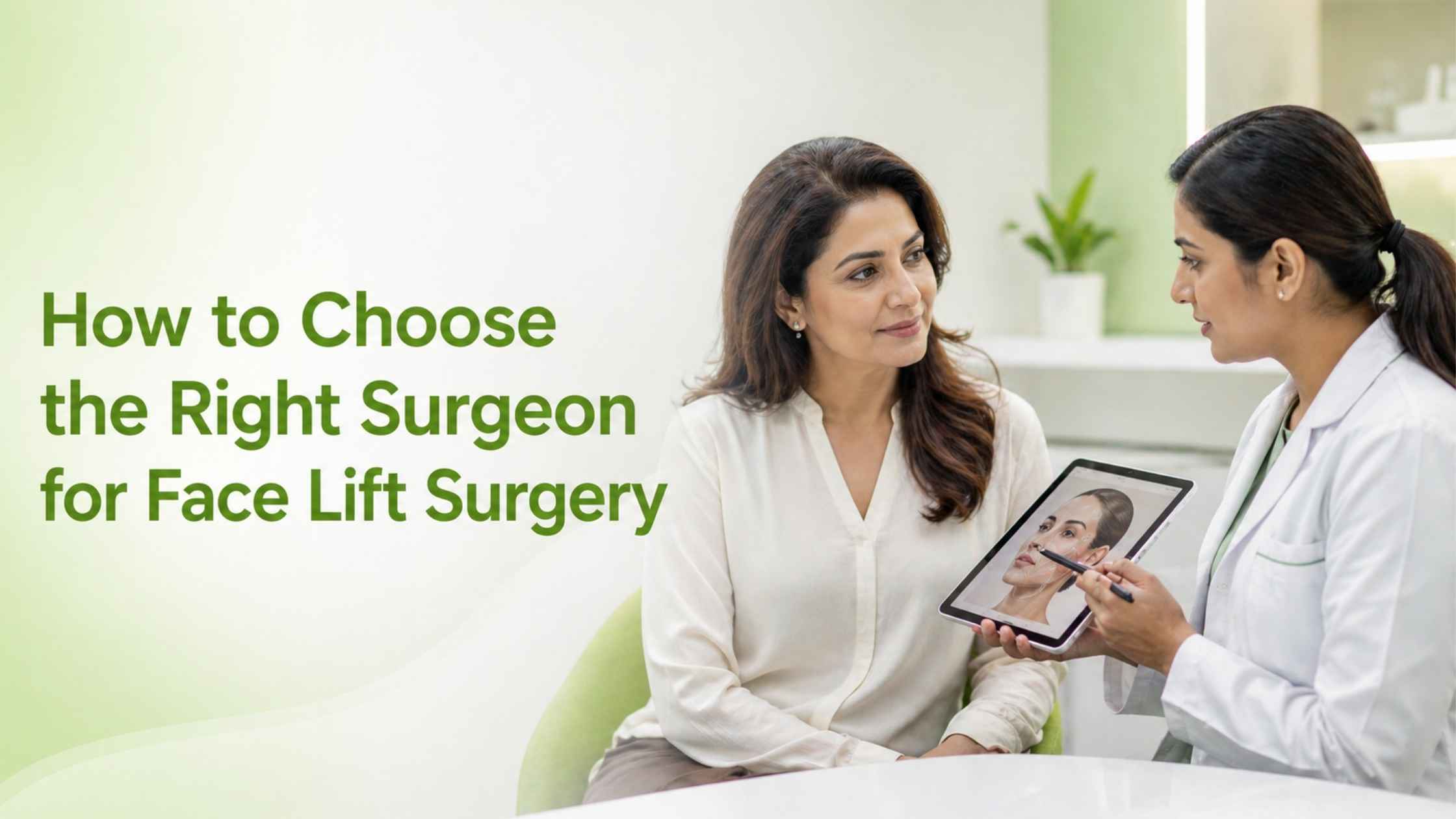 How to Choose the Right Surgeon for Face Lift Surgery consultation with patient