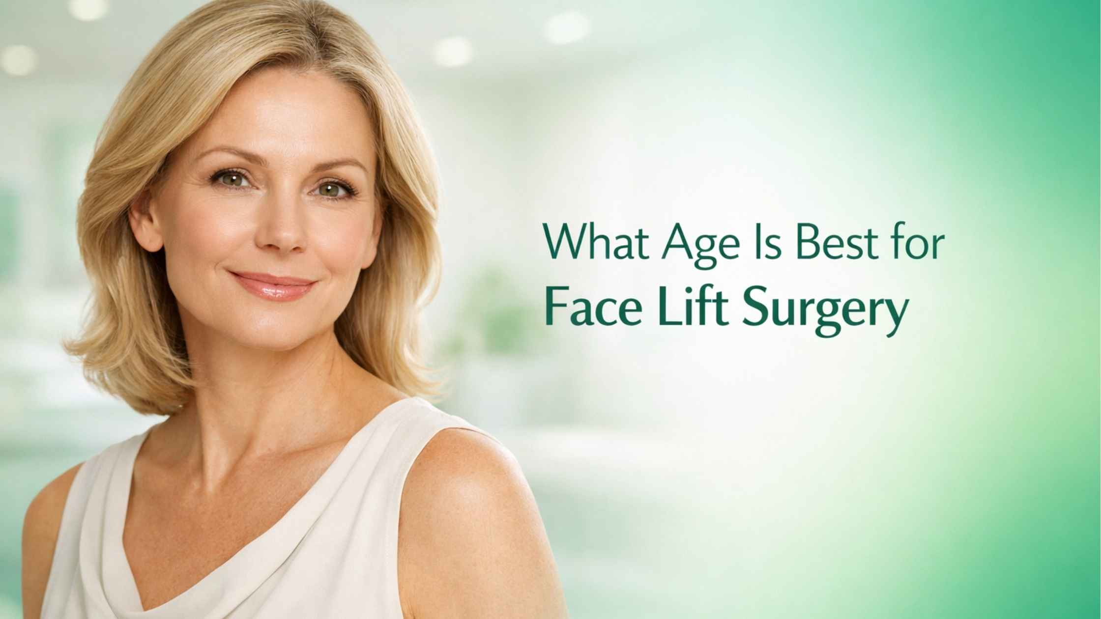 What Age Is Best for Face Lift Surgery woman with youthful appearance and smooth skin