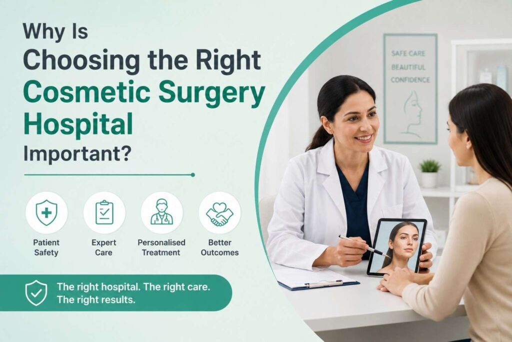 Why Choosing the Right Cosmetic Surgery Hospital is important for patient safety, personalised treatment, expert care, and better outcomes.