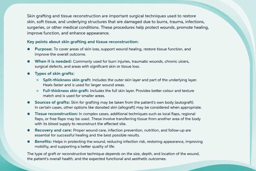 Skin grafting and tissue reconstruction