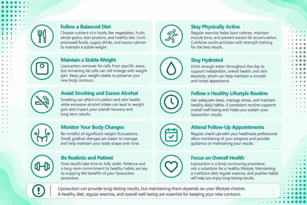 How to maintain liposuction results with healthy lifestyle habits